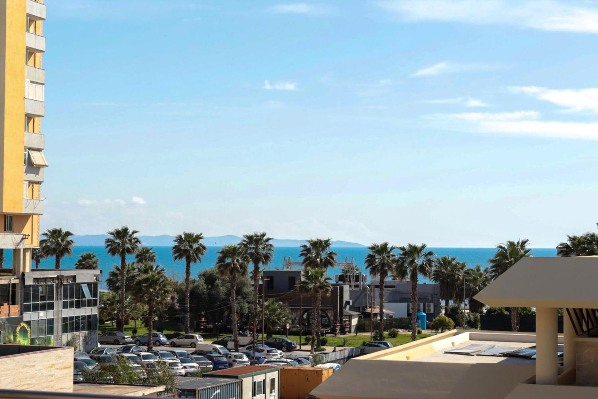 Top view hostel Durrës Buitenkant foto